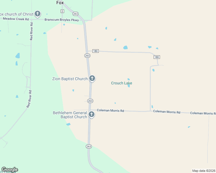 map of restaurants, bars, coffee shops, grocery stores, and more near 15176 Arkansas 263 in Shirley