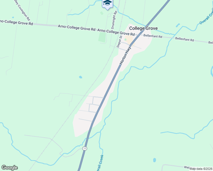 map of restaurants, bars, coffee shops, grocery stores, and more near 8813 Horton Highway in College Grove