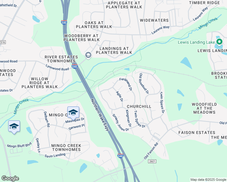 map of restaurants, bars, coffee shops, grocery stores, and more near 4403 Johnstown Drive in Knightdale