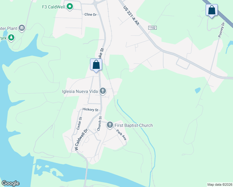 map of restaurants, bars, coffee shops, grocery stores, and more near 15 Grassy Brook Place in Granite Falls