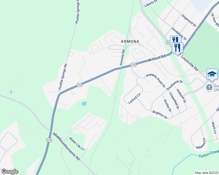 map of restaurants, bars, coffee shops, grocery stores, and more near 1806 Lively Road in Maryville