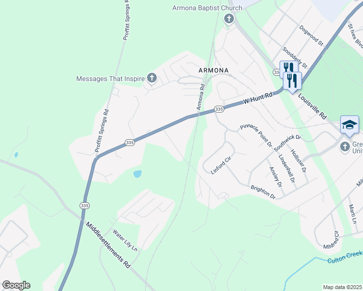 map of restaurants, bars, coffee shops, grocery stores, and more near 1806 Lively Road in Maryville