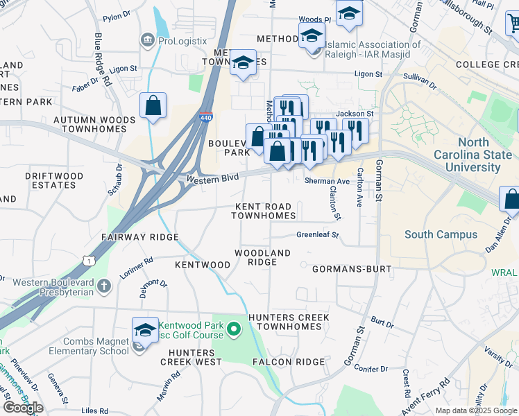 map of restaurants, bars, coffee shops, grocery stores, and more near 4226 Perserverance Court in Raleigh