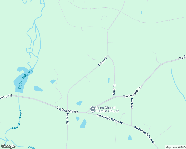 map of restaurants, bars, coffee shops, grocery stores, and more near 8327 Driver Road in Zebulon