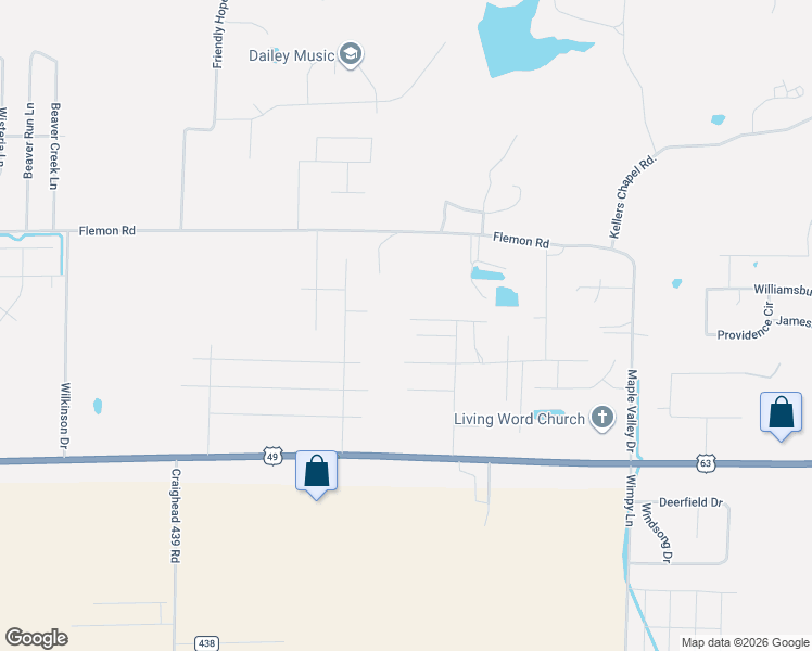 map of restaurants, bars, coffee shops, grocery stores, and more near 6204 Merrell Cove in Jonesboro