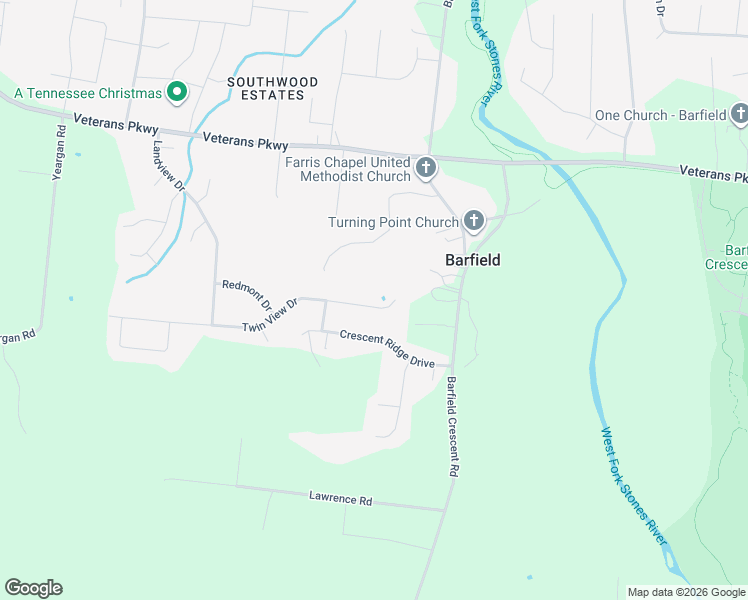 map of restaurants, bars, coffee shops, grocery stores, and more near 644 Twin View Drive in Murfreesboro