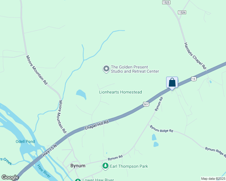 map of restaurants, bars, coffee shops, grocery stores, and more near 102 Carson Ct in Pittsboro