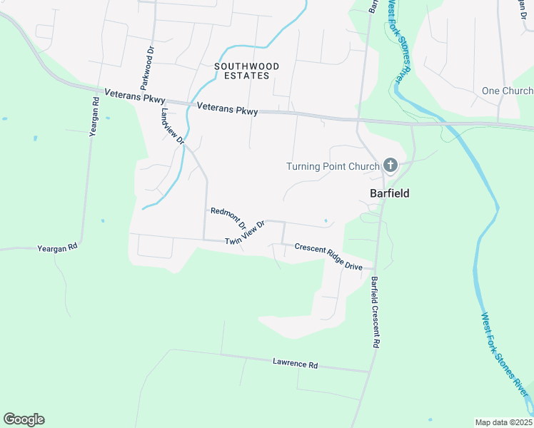 map of restaurants, bars, coffee shops, grocery stores, and more near 709 Twin View Drive in Murfreesboro
