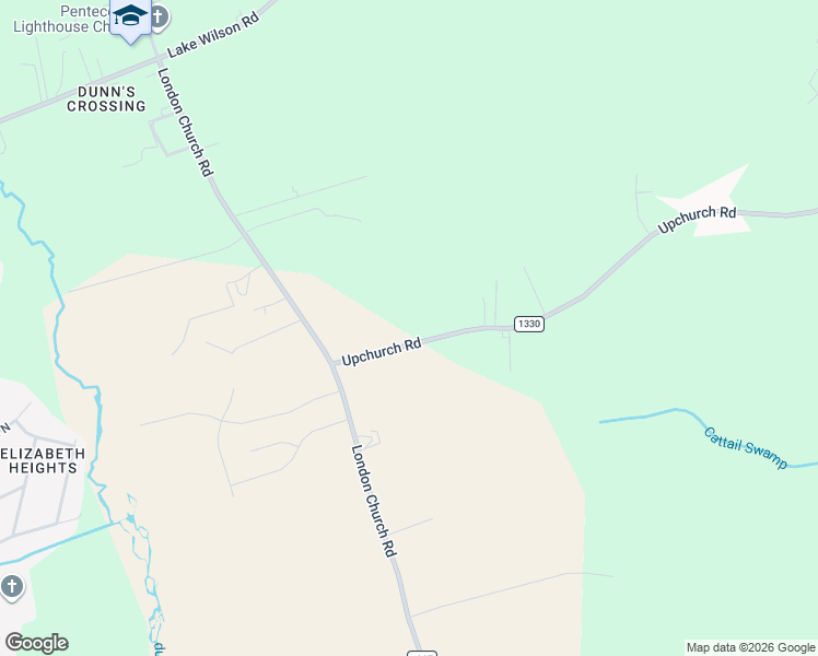 map of restaurants, bars, coffee shops, grocery stores, and more near 4102-4158 State Road 1330 in Elm City