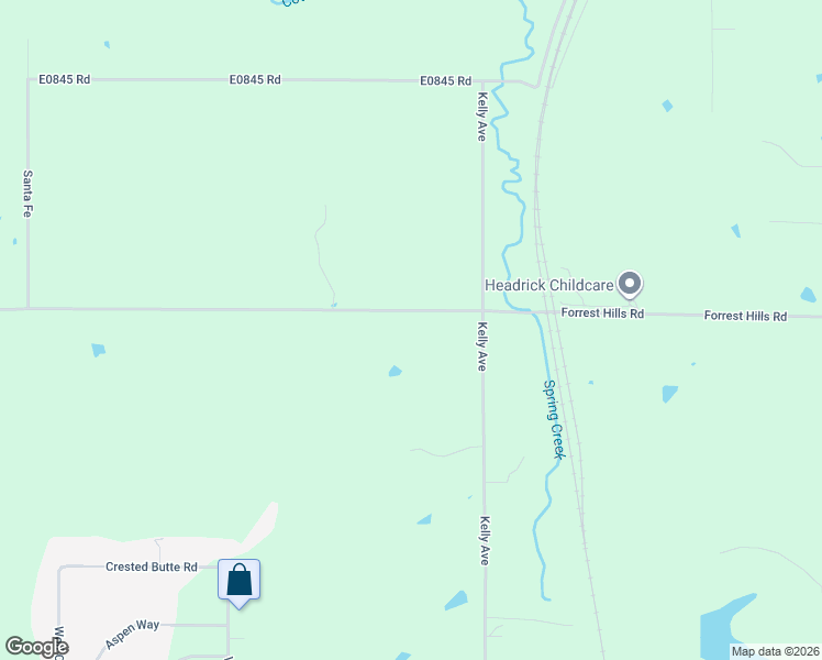 map of restaurants, bars, coffee shops, grocery stores, and more near 5875 West Forrest Hills Road in Guthrie