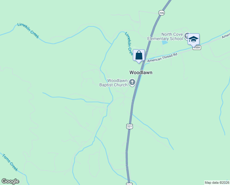 map of restaurants, bars, coffee shops, grocery stores, and more near 128 Huskins Branch Road in Marion