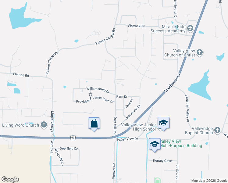 map of restaurants, bars, coffee shops, grocery stores, and more near 5202 Darr Hill Road in Jonesboro