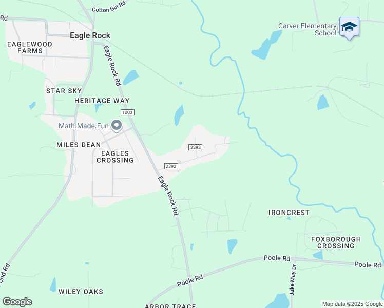 map of restaurants, bars, coffee shops, grocery stores, and more near 828 Whites Lane in Wendell