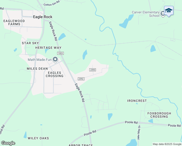 map of restaurants, bars, coffee shops, grocery stores, and more near 828 Whites Lane in Wendell