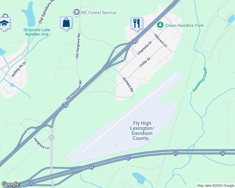 map of restaurants, bars, coffee shops, grocery stores, and more near 529 Richard Road in Lexington