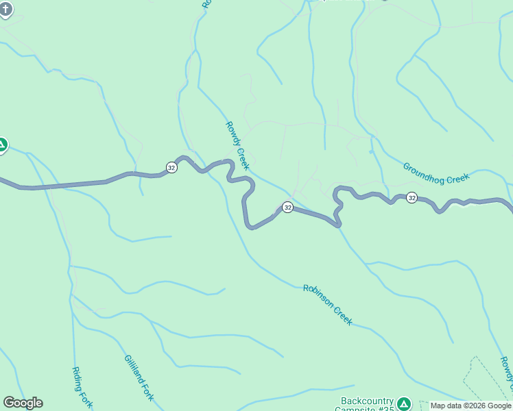 map of restaurants, bars, coffee shops, grocery stores, and more near 830 Tennessee 32 in Cosby
