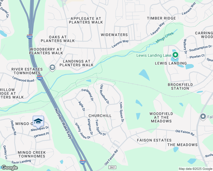 map of restaurants, bars, coffee shops, grocery stores, and more near 2001 Unbridled Drive in Knightdale