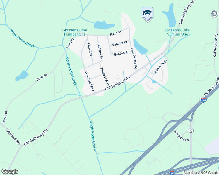 map of restaurants, bars, coffee shops, grocery stores, and more near Old Salisbury Road in Lexington