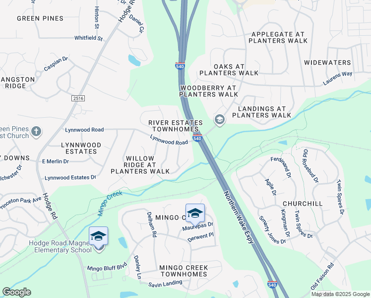 map of restaurants, bars, coffee shops, grocery stores, and more near 1014 Pine Acres Court in Knightdale