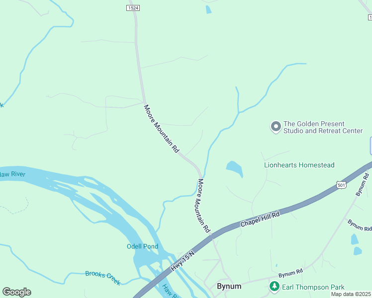 map of restaurants, bars, coffee shops, grocery stores, and more near 460 Moore Mountain Road in Pittsboro