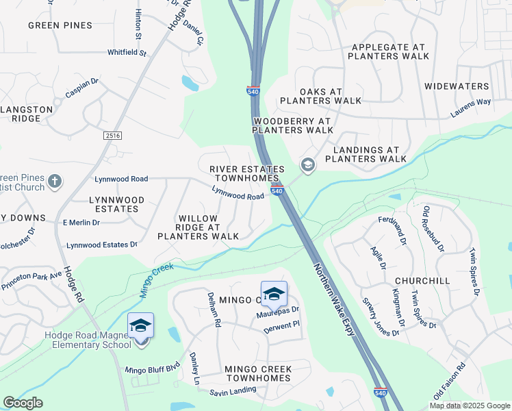 map of restaurants, bars, coffee shops, grocery stores, and more near 1014 Pine Acres Court in Knightdale