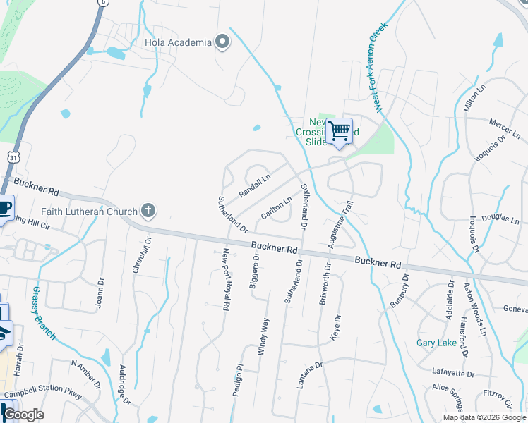 map of restaurants, bars, coffee shops, grocery stores, and more near 2111 Carlton Lane in Thompson's Station