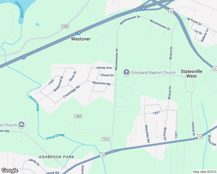 map of restaurants, bars, coffee shops, grocery stores, and more near 703 Winterfield Lane in Statesville
