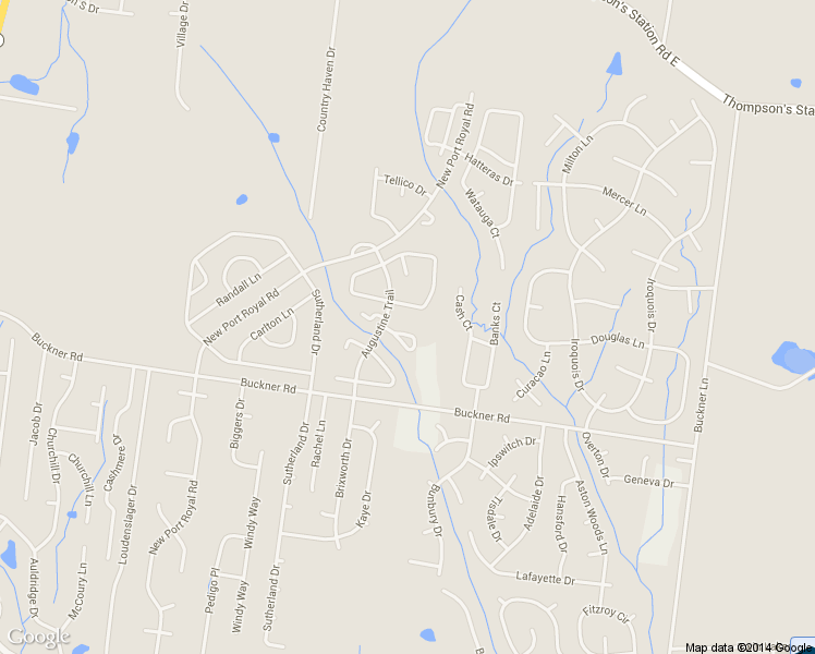 map of restaurants, bars, coffee shops, grocery stores, and more near 1312 Branchside Court in Thompson's Station