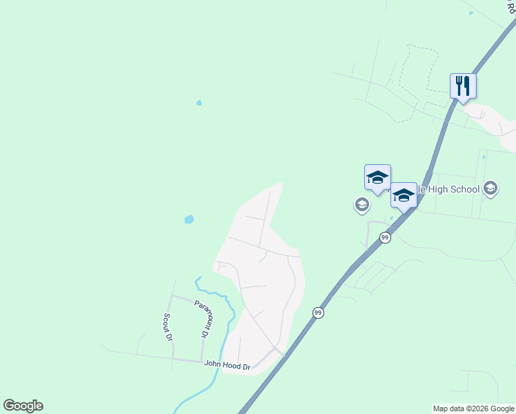 map of restaurants, bars, coffee shops, grocery stores, and more near 814 Galileo Drive in Rockvale
