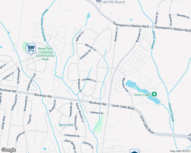 map of restaurants, bars, coffee shops, grocery stores, and more near 2863 Iroquois Drive in Thompson's Station