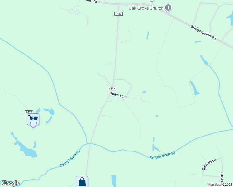 map of restaurants, bars, coffee shops, grocery stores, and more near 5007 Hubert Lane in Elm City
