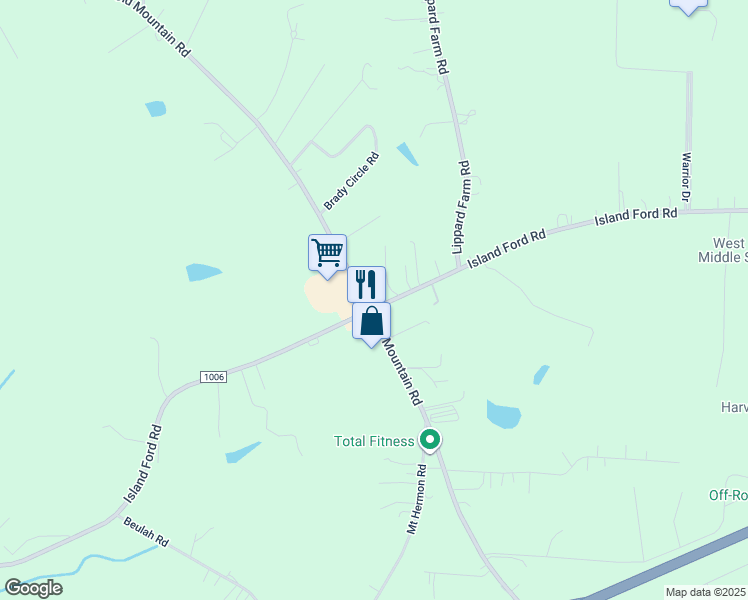 map of restaurants, bars, coffee shops, grocery stores, and more near 2166 Old Mountain Road in Statesville