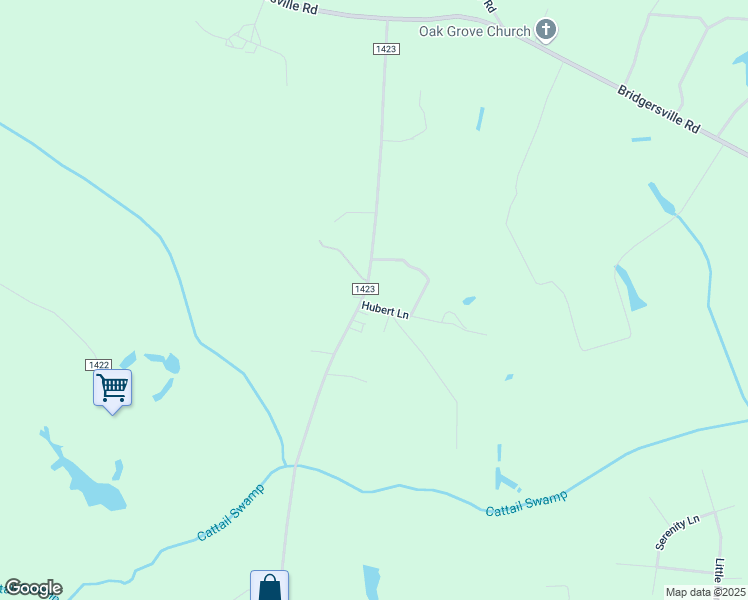 map of restaurants, bars, coffee shops, grocery stores, and more near 5007 Hubert Lane in Elm City