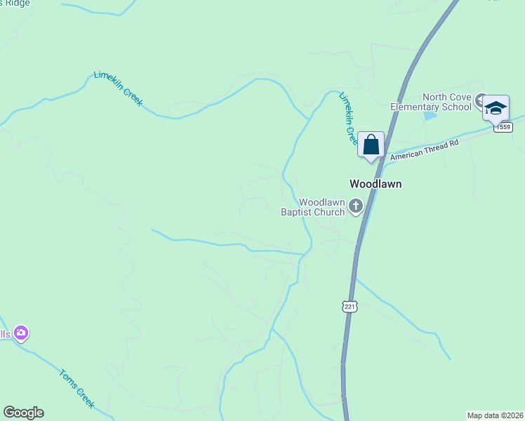 map of restaurants, bars, coffee shops, grocery stores, and more near 323 Hidden Forest Drive in Marion