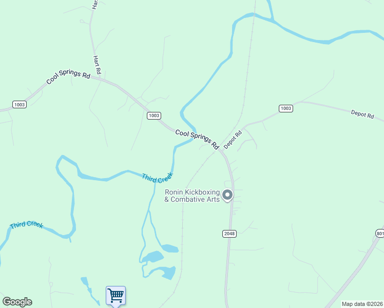 map of restaurants, bars, coffee shops, grocery stores, and more near 10245 Cool Springs Road in Woodleaf