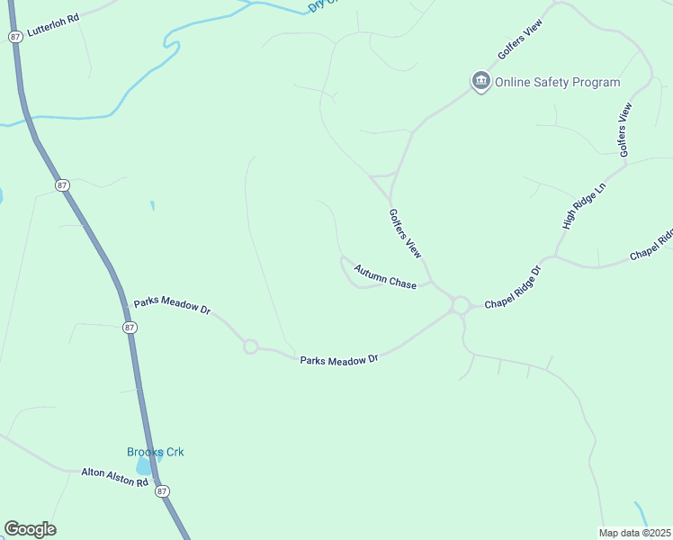 map of restaurants, bars, coffee shops, grocery stores, and more near 245 Autumn Chase in Pittsboro