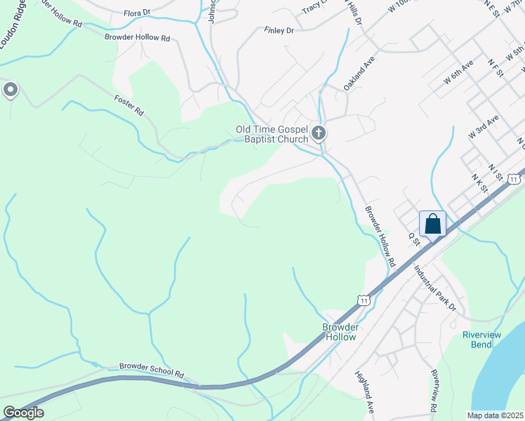 map of restaurants, bars, coffee shops, grocery stores, and more near 1303 Stevens Lane in Lenoir City