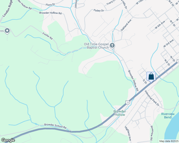map of restaurants, bars, coffee shops, grocery stores, and more near 1303 Stevens Lane in Lenoir City