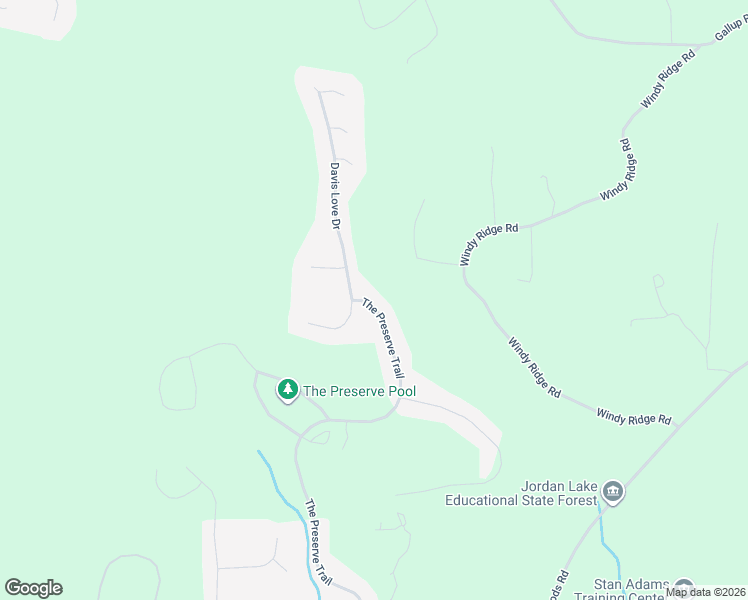 map of restaurants, bars, coffee shops, grocery stores, and more near 1316 The Preserve Trail in Chapel Hill