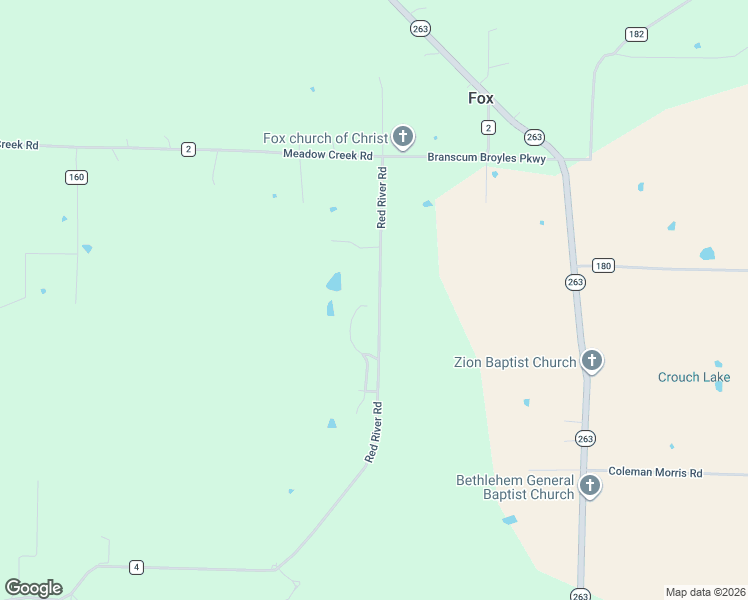 map of restaurants, bars, coffee shops, grocery stores, and more near 3032-3096 Red River Road in Fox