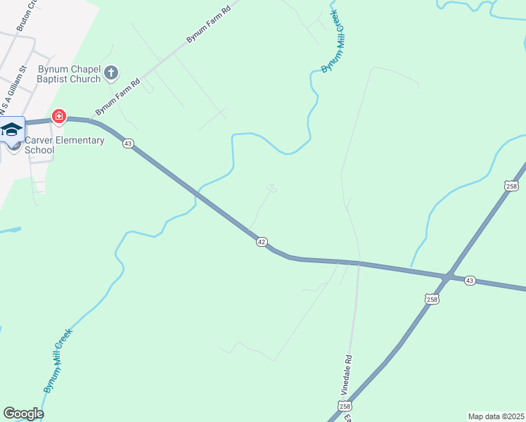 map of restaurants, bars, coffee shops, grocery stores, and more near 92 Matts Lane in Pinetops