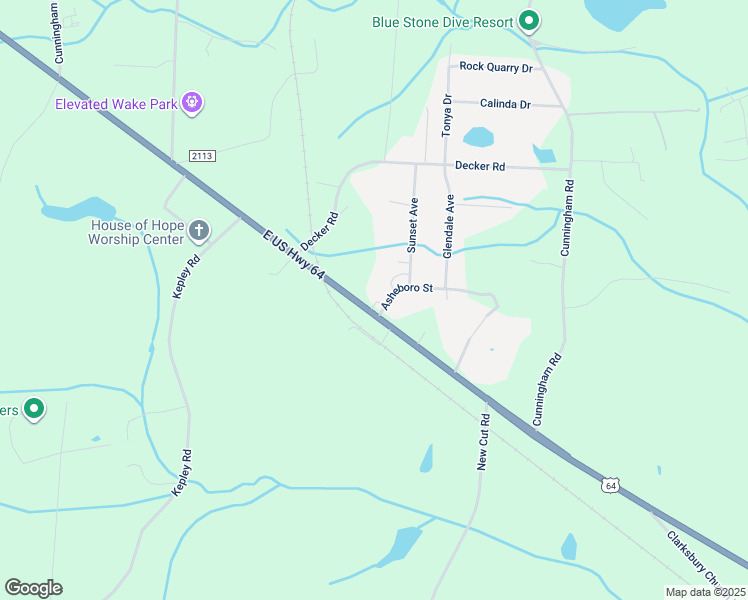 map of restaurants, bars, coffee shops, grocery stores, and more near 6991 East US Highway 64 in Lexington
