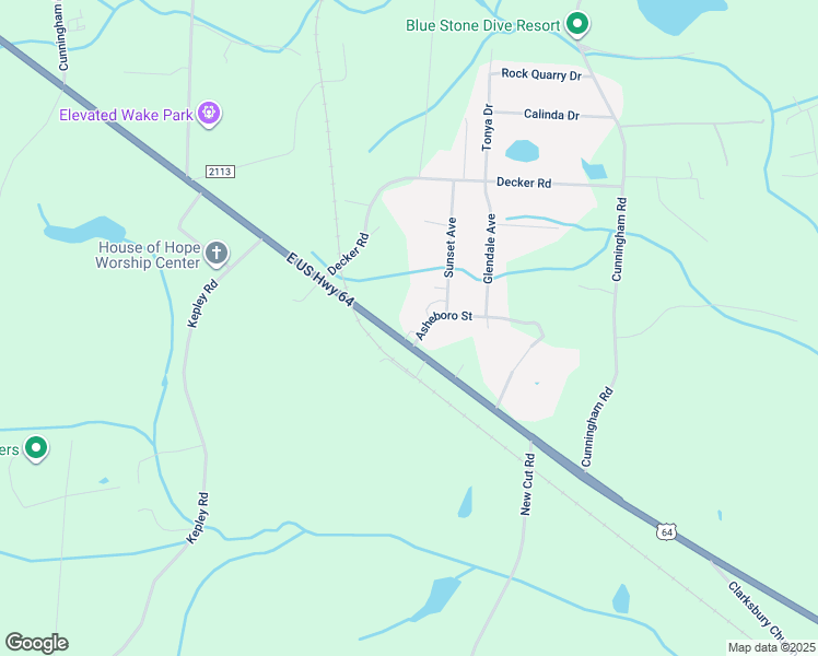 map of restaurants, bars, coffee shops, grocery stores, and more near 6991 East US Highway 64 in Lexington