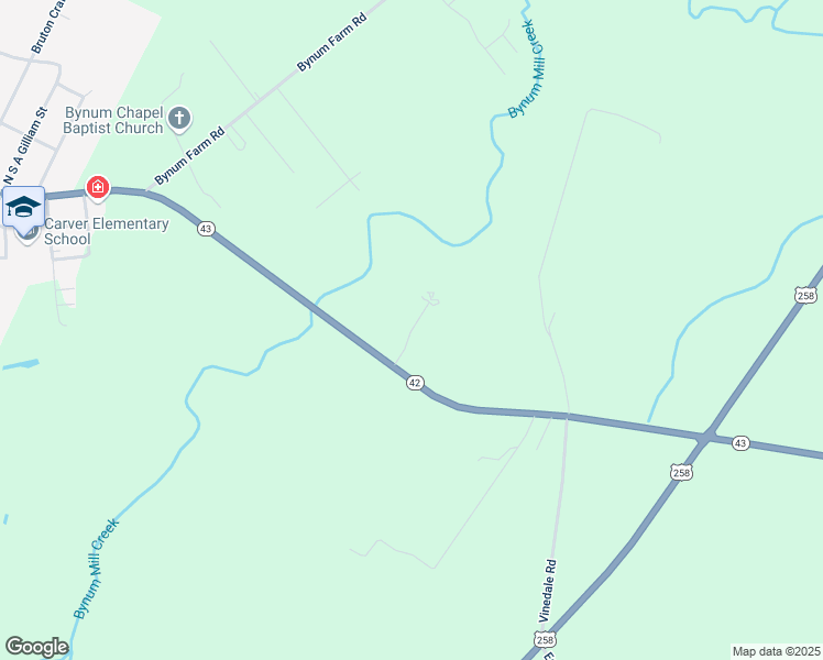 map of restaurants, bars, coffee shops, grocery stores, and more near 46 Matts Lane in Pinetops
