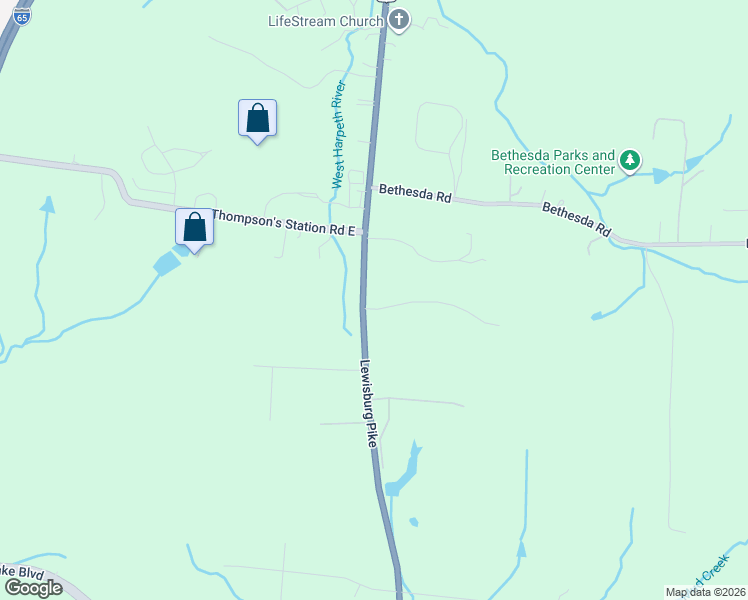 map of restaurants, bars, coffee shops, grocery stores, and more near 2103 Southern Preserve Lane in Franklin