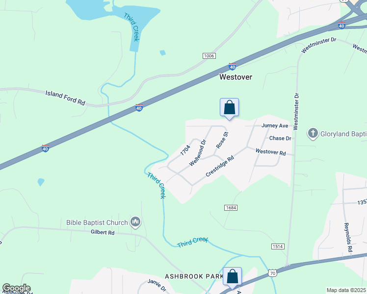 map of restaurants, bars, coffee shops, grocery stores, and more near 810 Flint Drive in Statesville