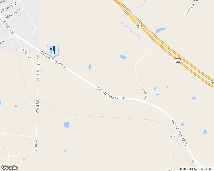 map of restaurants, bars, coffee shops, grocery stores, and more near 6560 Old U.S. Highway 421 North in Staley