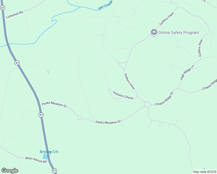 map of restaurants, bars, coffee shops, grocery stores, and more near 344 Autumn Chase in Pittsboro