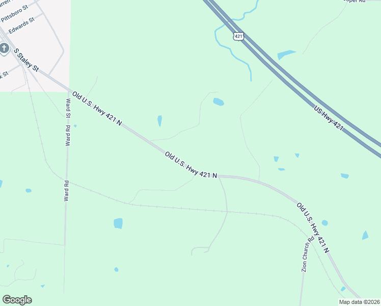 map of restaurants, bars, coffee shops, grocery stores, and more near 6560 Old U.S. Highway 421 North in Staley