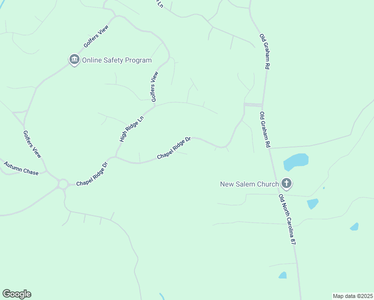 map of restaurants, bars, coffee shops, grocery stores, and more near 25 Canvasback Court in Pittsboro